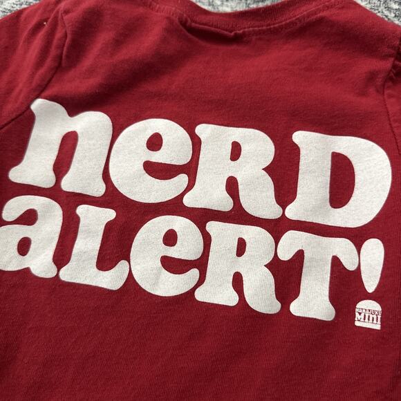 2T Gwen Stefani Harajuku Mini Top No Doubt Lovers Red Nerd Alert Shirt Bikes Tee - Picture 7 of 7